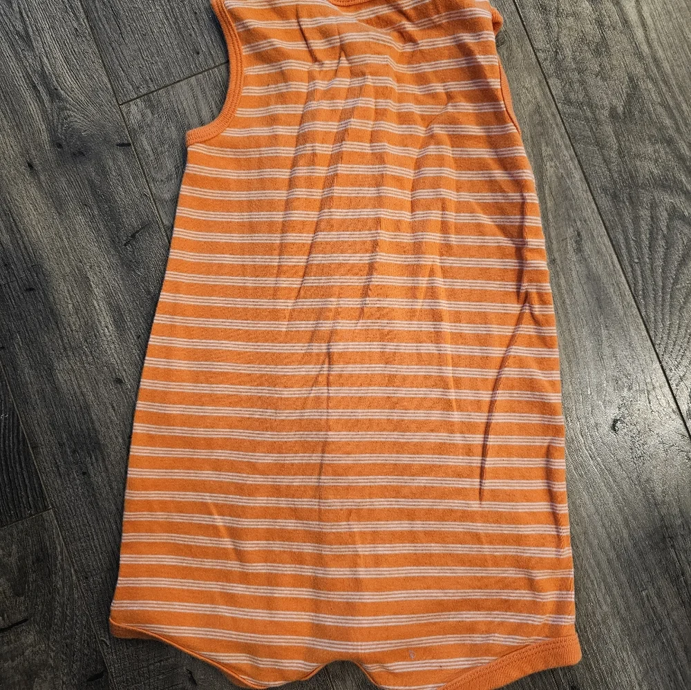 24M Carter's Orange Striped Snap Onesie for Playful‎ Comfort Surfboard Summer